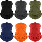 Fuinloth Neck Gaiter, 6 Pack Cooling UV Protection Bandana Face Mask Gator Scarf by fuinloth