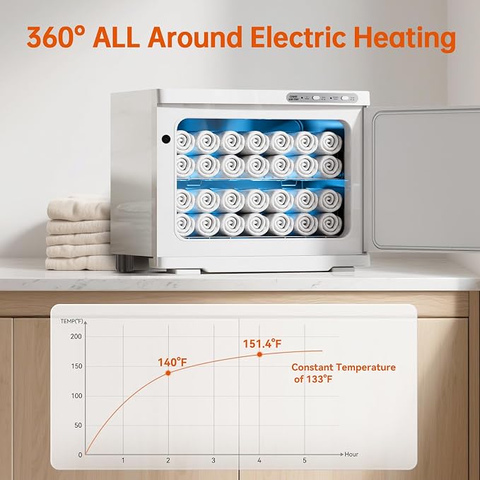 Hot Towel Warmer for Spa, 2-in-1 Thermostatic Towel Heater, 23L Large Capacity - Image 2
