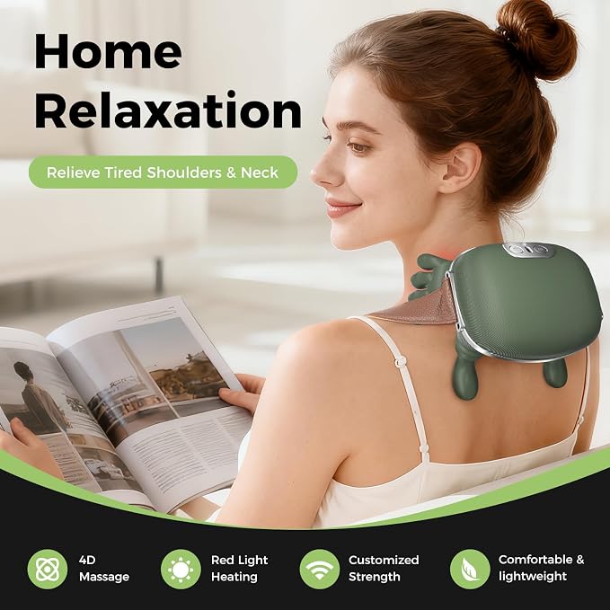 2026 Upgrade Edition 4D Neck and Shoulder Heat Massager, Wireless Portable Neck - Image 2
