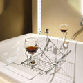 BESTHLS Bathtub Tray Caddy for Luxury Bath Expandable Extra Wide Bath Tub Tray by BESTHLS
