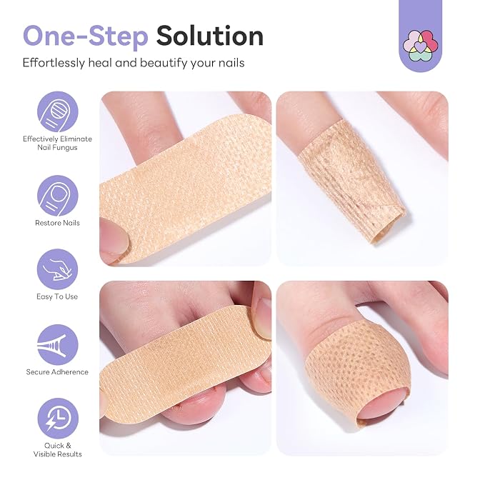 SAVILAND Extra Strength Fungal Nail Patches: 64 Pcs Overnight Repair 1% - Image 3