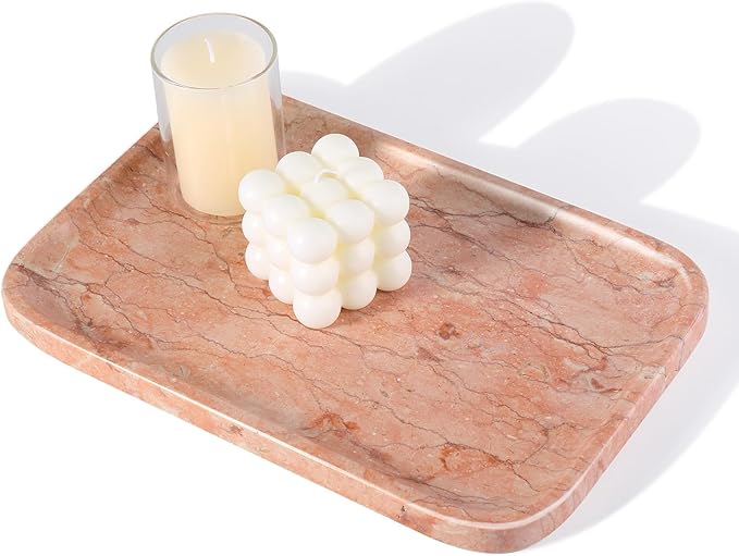 Karibiber Marble Vanity Tray, Bathroom Tray by Karibiber