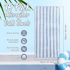 SmoothNovelty 16 Pack Microfiber Bath Towels Bulk 27'' x 60'' Oversized Size - Image 2