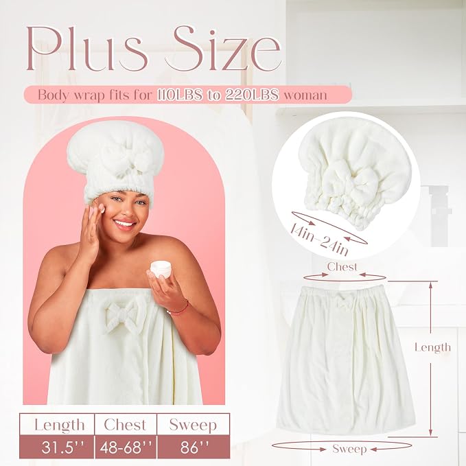 Xtinmee 2 Sets Womens Wrap Towel - Image 2