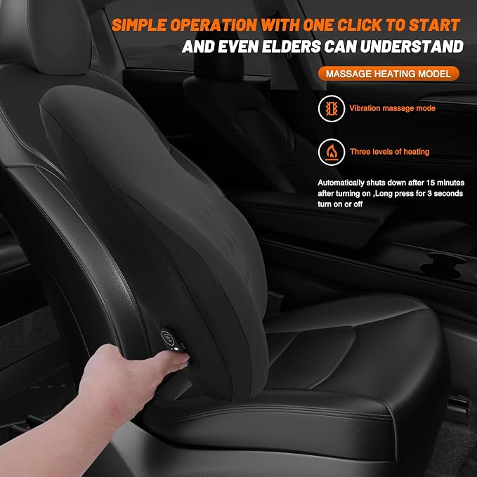 lumbar support pillow for office chair lumbar support pillow for car Heated - Image 4