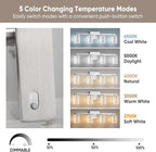 LED Modern Bathroom Light Fixtures Over Mirror, 4-Light Brushed Nickel Vanity - Image 3