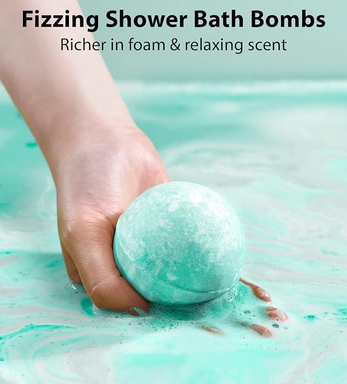 Magnesium Menthol Fizzing Bath Bomb Eucalyptus Peppermint Epsom Salt Refreshing - Image 5