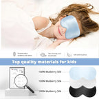 Kids Sleep Mask Eye Cover, 100% Real Natural Pure Silk Eye Mask - Image 2
