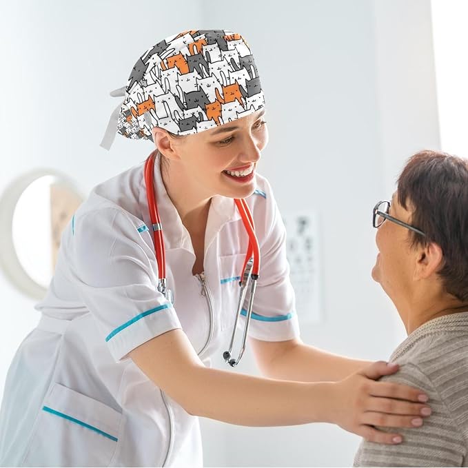 Ethnic Aztec Pattern Adjustable Scrub Cap Hat - Image 6