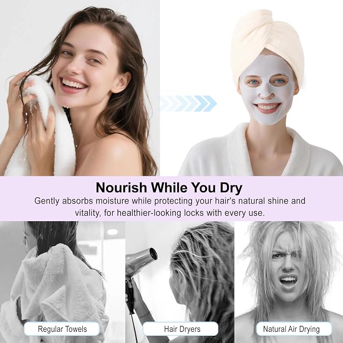 Microfiber Hair Drying Towel Wrap - Image 5