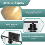 Ascher Bathroom Light Fixtures, 3-Light Vanity Light Over Mirror, Matte Black - Image 8