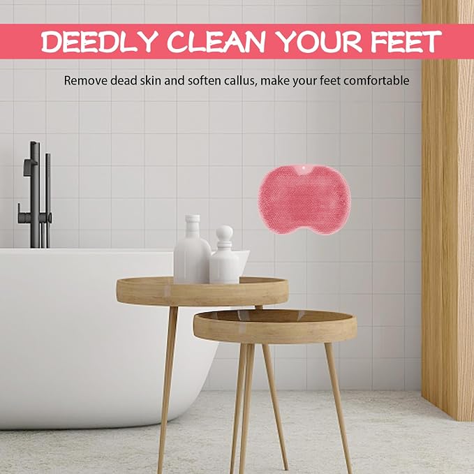 Shower Foot Scrubber, Wall Mounted Bath Massage Pad, Back Scrubber Back - Image 6