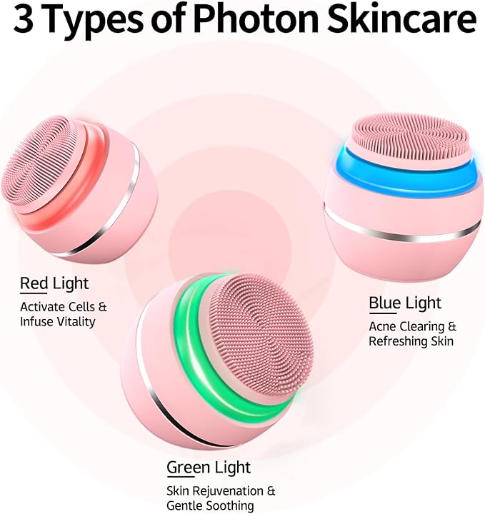 Face Cleansing Brush, Waterproof Silicone Facial Cleansing Brush, 6 Modes - Image 8
