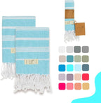 Hand Towels - Set of 2, Decorative Peshtemal Cotton Hand Towels by YAZZTURKISHCOTTON