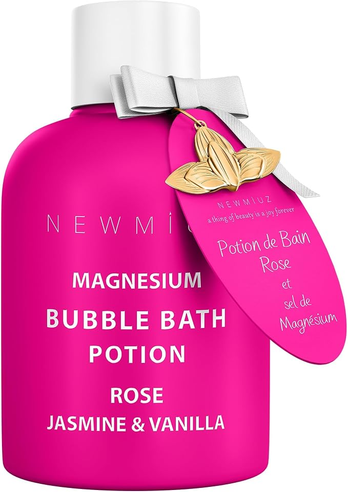 Magnesium Bubble Bath Rose Jasmine Vanilla Long Lasting Foam by NewMiuz