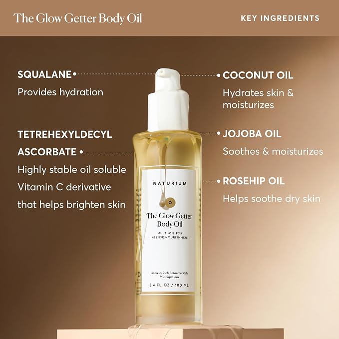 Naturium The Glow Getter Body Oil, Hydrating & Moisturizing Formula, Vegan & - Image 5