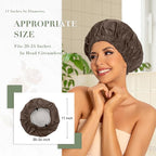 Reusable Shower Cap for Women, Large Waterproof Shower Bonnet - Image 3