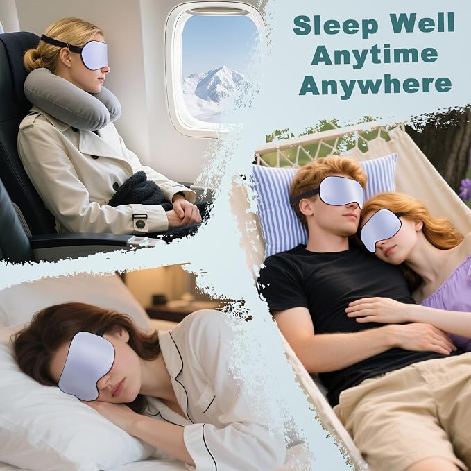 Sleep Mask for Side Sleeper Women Men, Eye Mask for Sleeping Light Blocking - Image 6