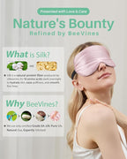BeeVines 100% Real Mulberry Silk 2 Pack Sleep Mask, Natural Pure Silk Eye Masks - Image 7