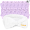 CIEHER 8 Pack White & Purple Spa Headband by CIEHER