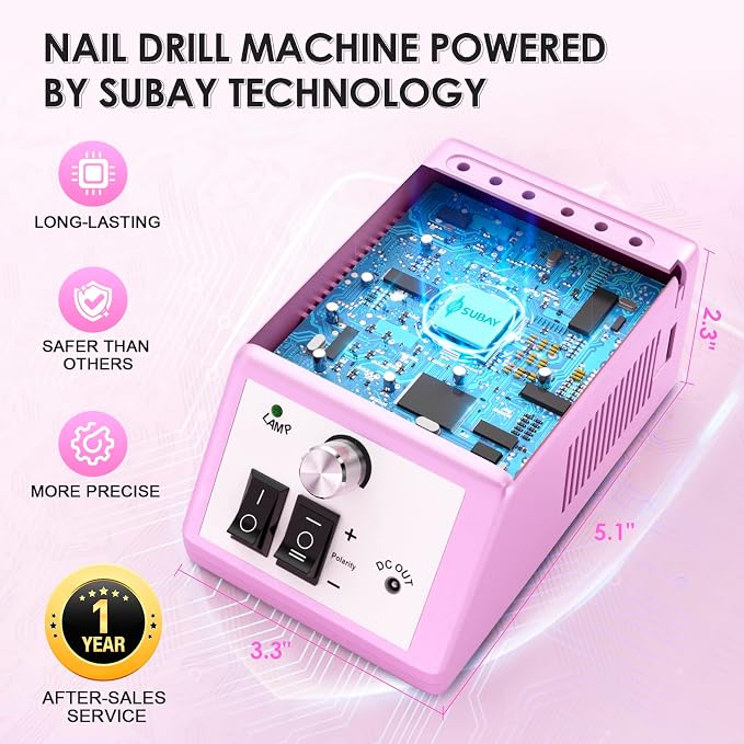 Subay 30000RPM Professional Nail Drill Machine - Image 4