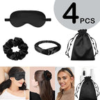 4Pcs Silk Sleep Masks Satin Eye Mask Silky Eyes Cover Blindfold Eyeshade - Image 2