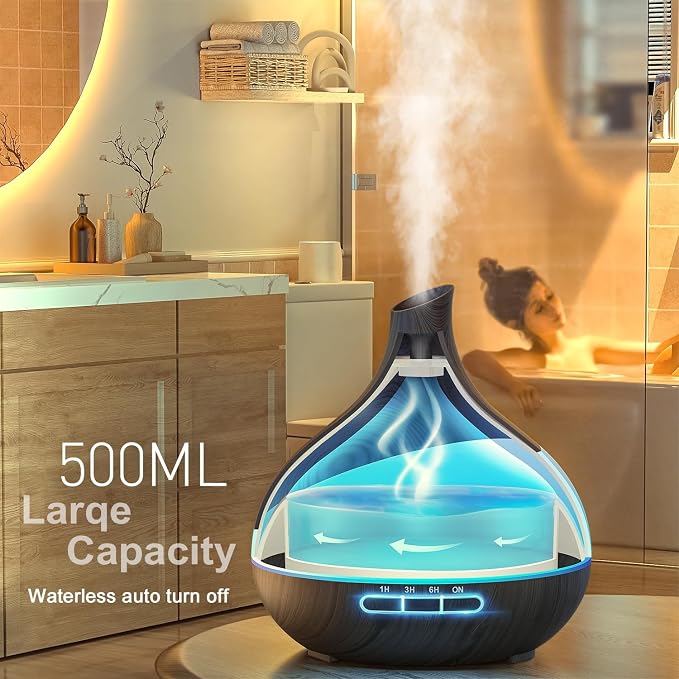 HJTHJT 500ML Essential Oil Diffuser: Aroma Diffuser - Image 3