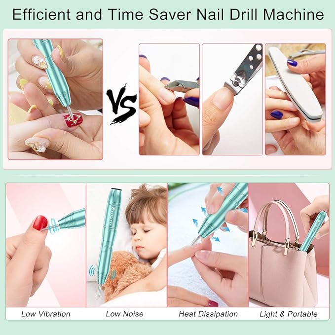 COSITTE Electric Nail Drill, USB Electric Nail Drill Machine - Image 6