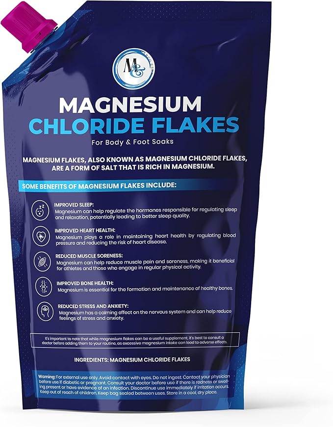 Dead Sea Magnesium Flakes Bath Salts | Premium Magnesium Supplement Bath Salts - Image 3