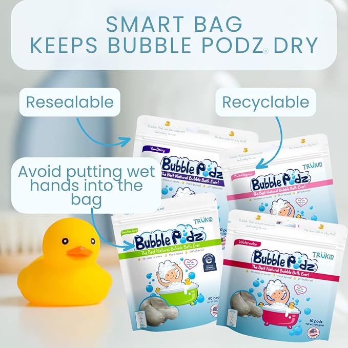 TruKid Bubble Podz Bubble Bath for Kids, & Babies, Tear Free Gentle & - Image 7