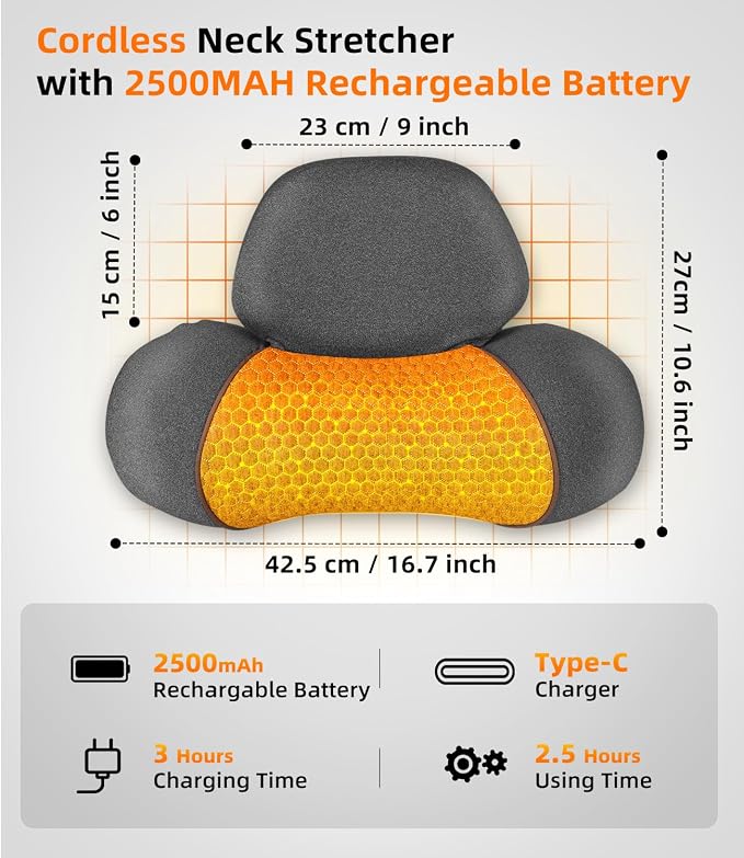 Upalled Cordless Heated Neck Massager Pillow - Image 5