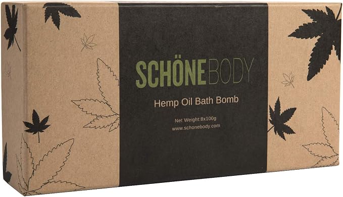 8 Pack Hemp Bath Bombs Set for Muscle Therapy & Relaxation | Large Vegan Fizzy - Image 9