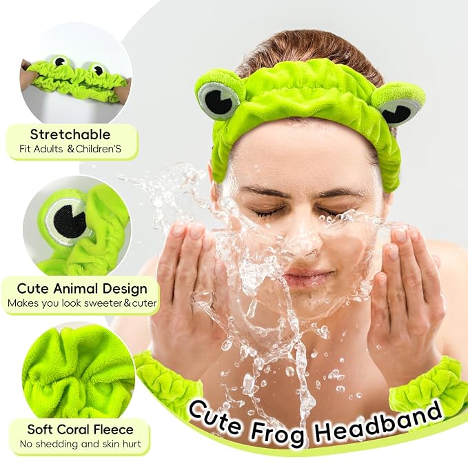 my novel things Face Wash Headband, Skincare Headband Wrist Bands - Image 5