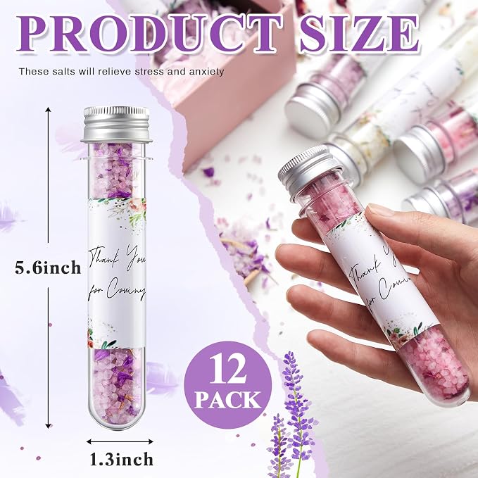 12 Pcs Aromatherapy Bath Salts Test Tube Bath Salts - Image 2