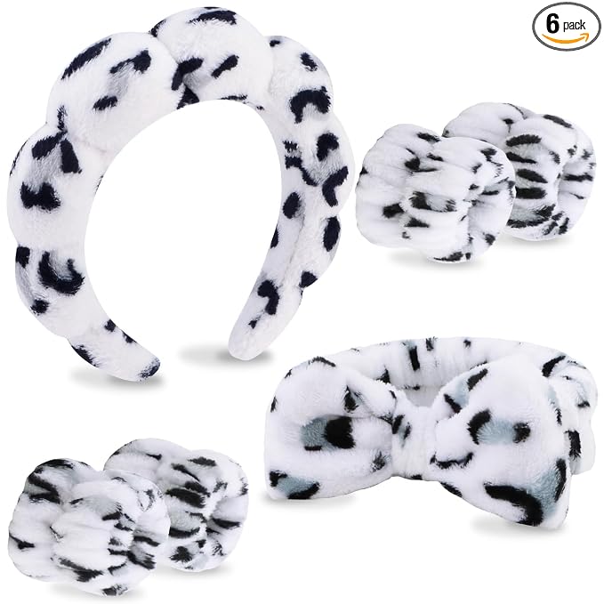 6 Pcs Elastic Microfiber Spa Headband Set by Unknown