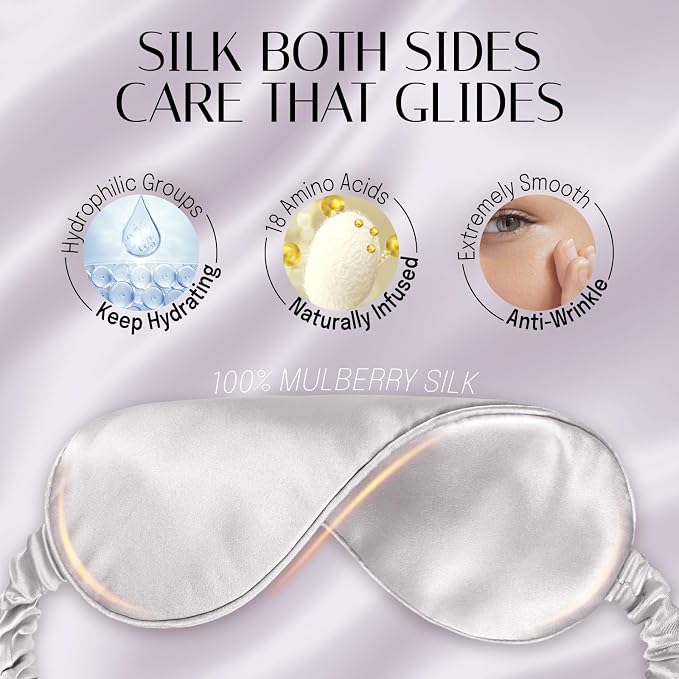 OLESILK Silk Sleep Eye Mask Blindfold - Image 2