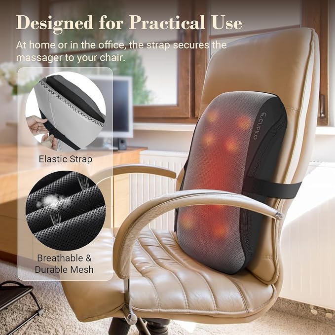 CuPiLo Back Massager for Pain Relief Deep Tissue FSA Eligible HSA, Upgrade 8 - Image 7