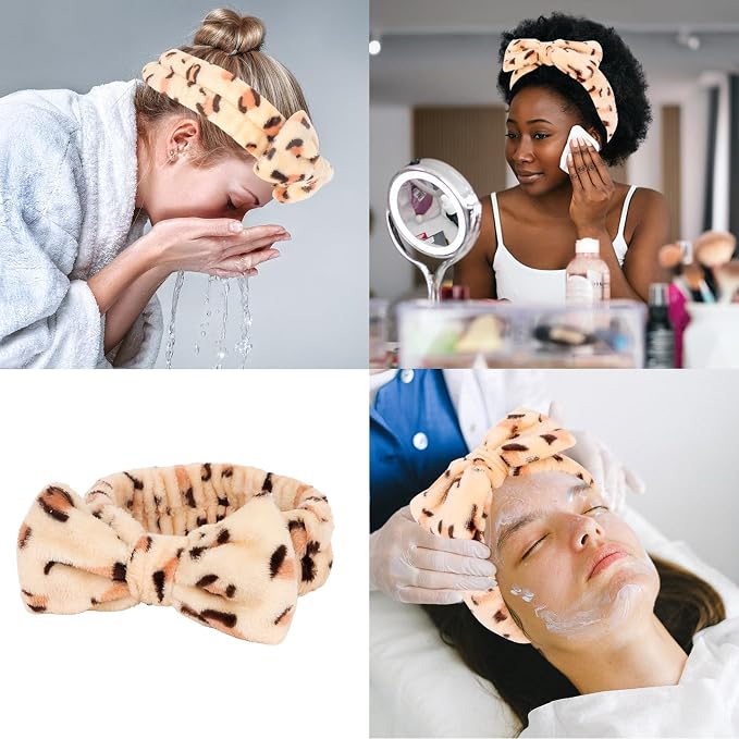 CIEHER Leopard Print Spa Headbands - Image 7