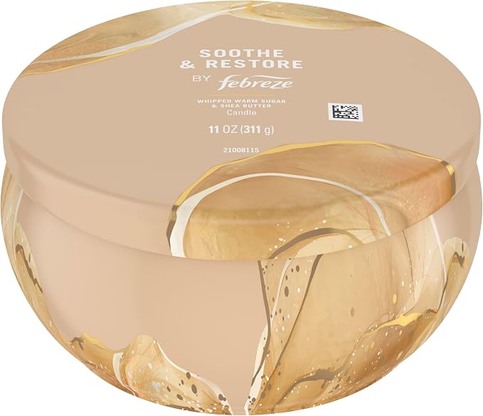 Febreze Scented Candle, Soothe & Restore Scent, 11 oz 4 Wick Candle, Single Pack - Image 7
