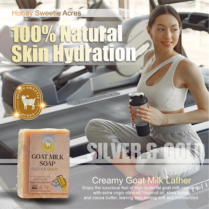 Honey Sweetie Acres Silver and Gold Goat Milk Soap - Image 4
