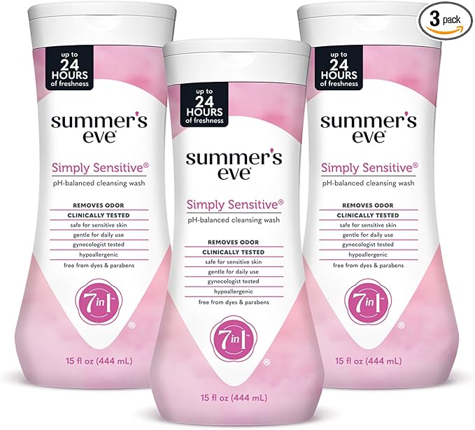 Summer’s Eve Simply Sensitive All-Over Daily Feminine Wash, Gentle pH-Balanced by SummersEve