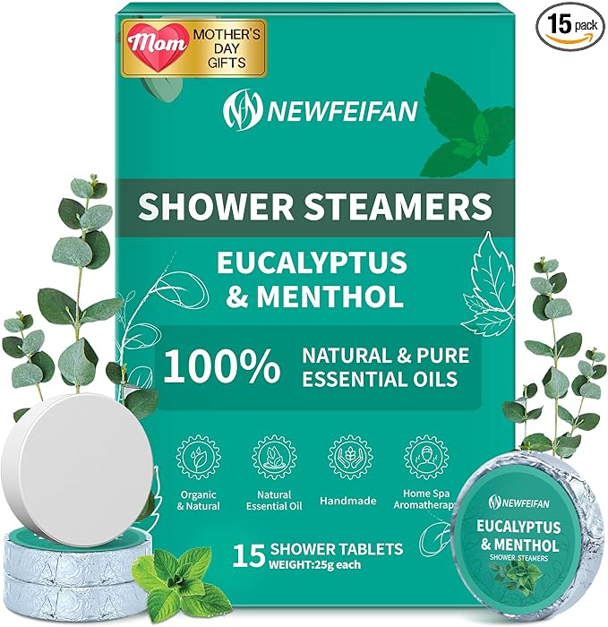 Shower Steamers Aromatherapy, 15 Pack Basket Set by Newfeifan