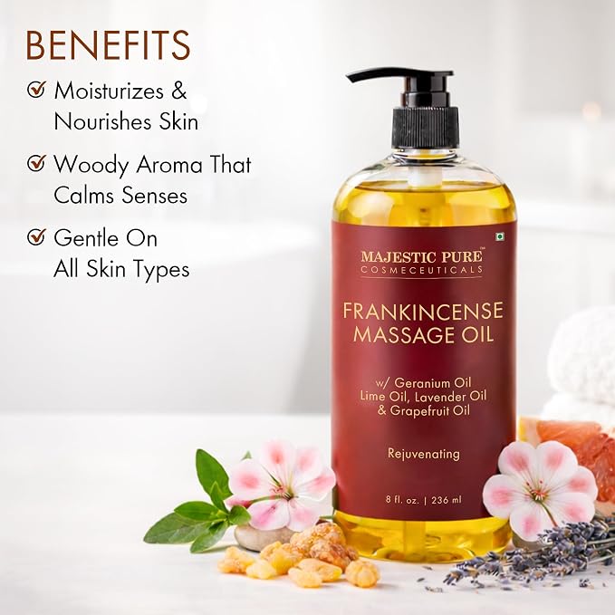 MAJESTIC PURE Frankincense Scar & Stretch Massage Oil - Image 2