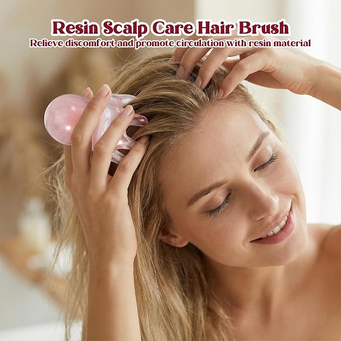 2 Pcs Head Massage Tools Cute Hair Massage Comb 8 Foot Acupuncture Points - Image 3