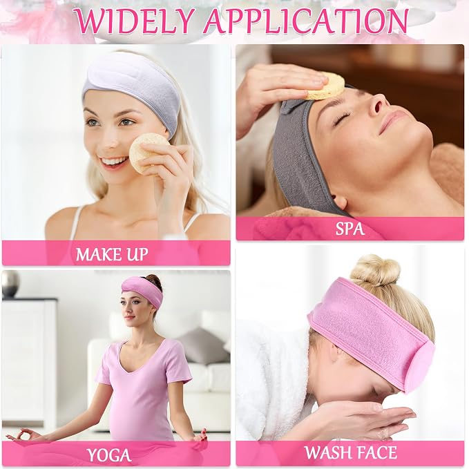 Hoteam 30 Pack Spa Headband Facial Esthetician Hair Wrap - Image 4