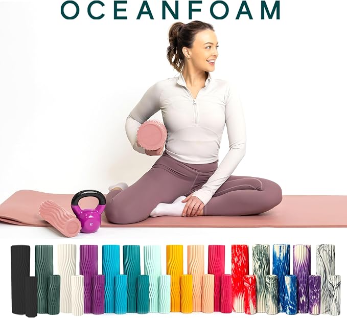 Oceanfoam Ripple Travel Foam Roller Firm Mini Foam Roller - Image 9