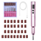 Nail Drill Kit Electric Rechargeable Set Cordless Nail Art Grinding Machine by Unknown