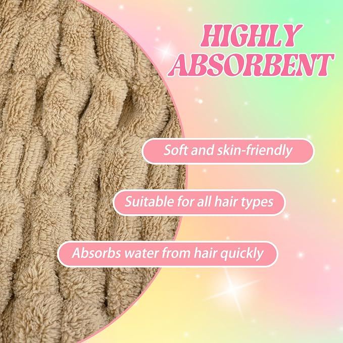 2 PCS Microfiber Hair Towel Wrap - Image 6