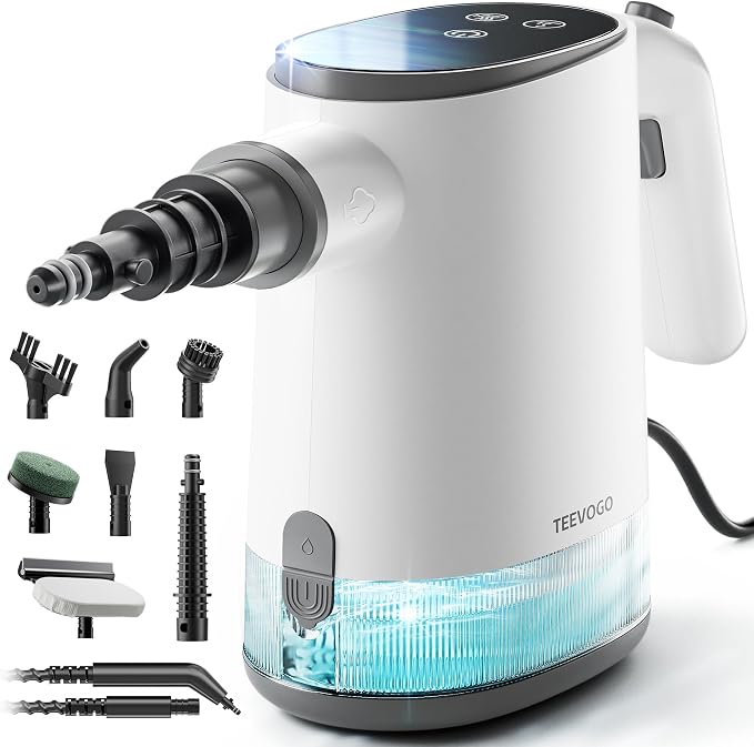 Handheld Steam Cleaner, 15s Fast Heating, Adjustable Steam, 650mL Large Water by TEEVOGO
