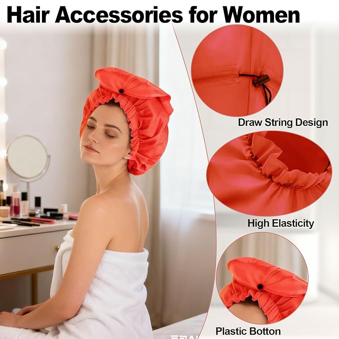 ELEBOX Extra Large Shower Cap for Braids/Curly Hair/Dreadlock | Reusable - Image 4